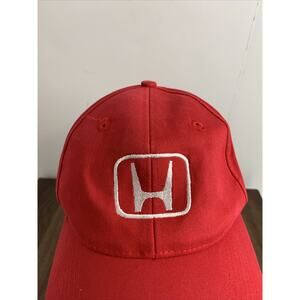 Honda Red Baseball Cap Logo Car Adjustable Logo Spellout